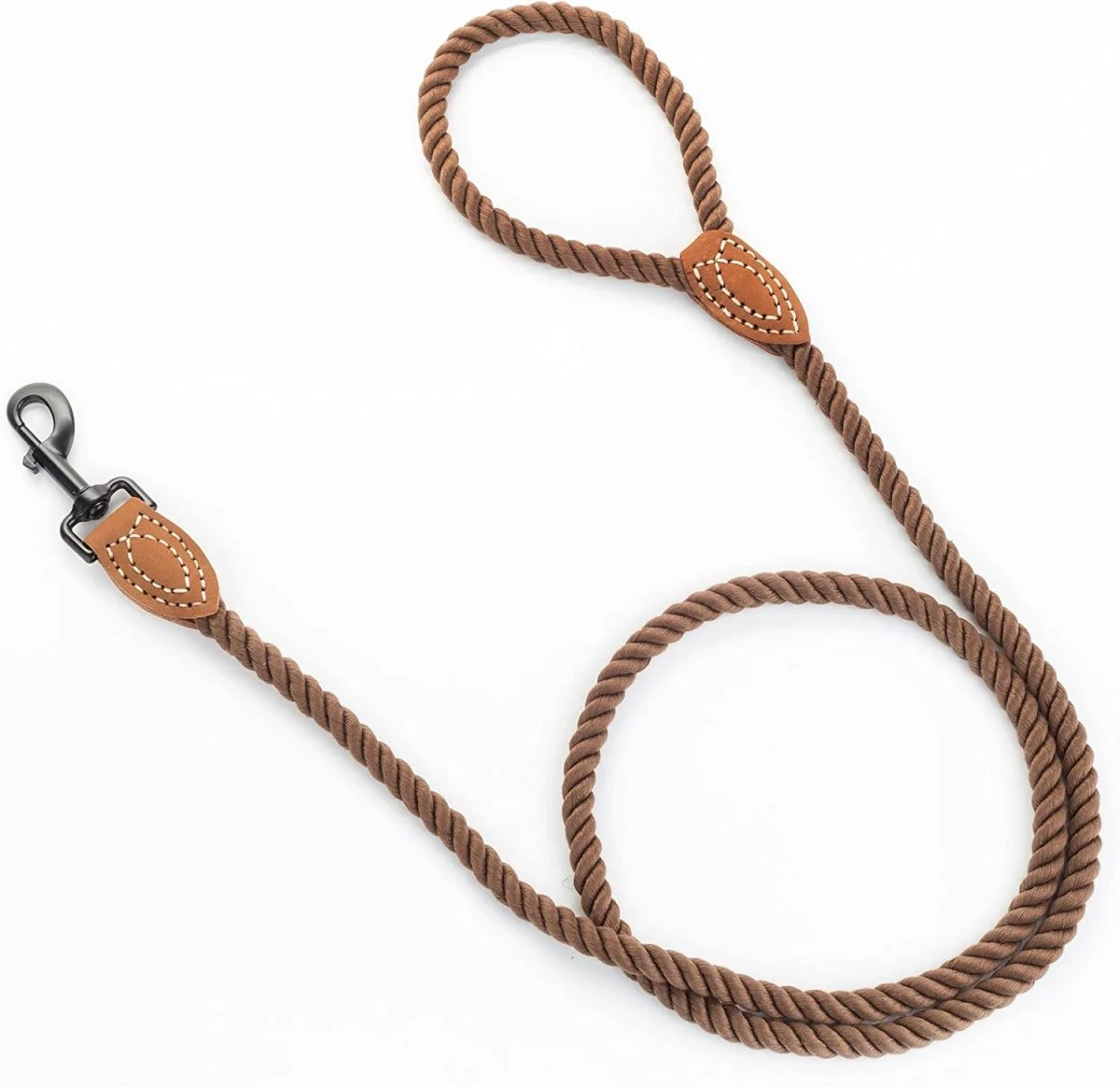 4 feet rope dog leach with lather handle - Image 4