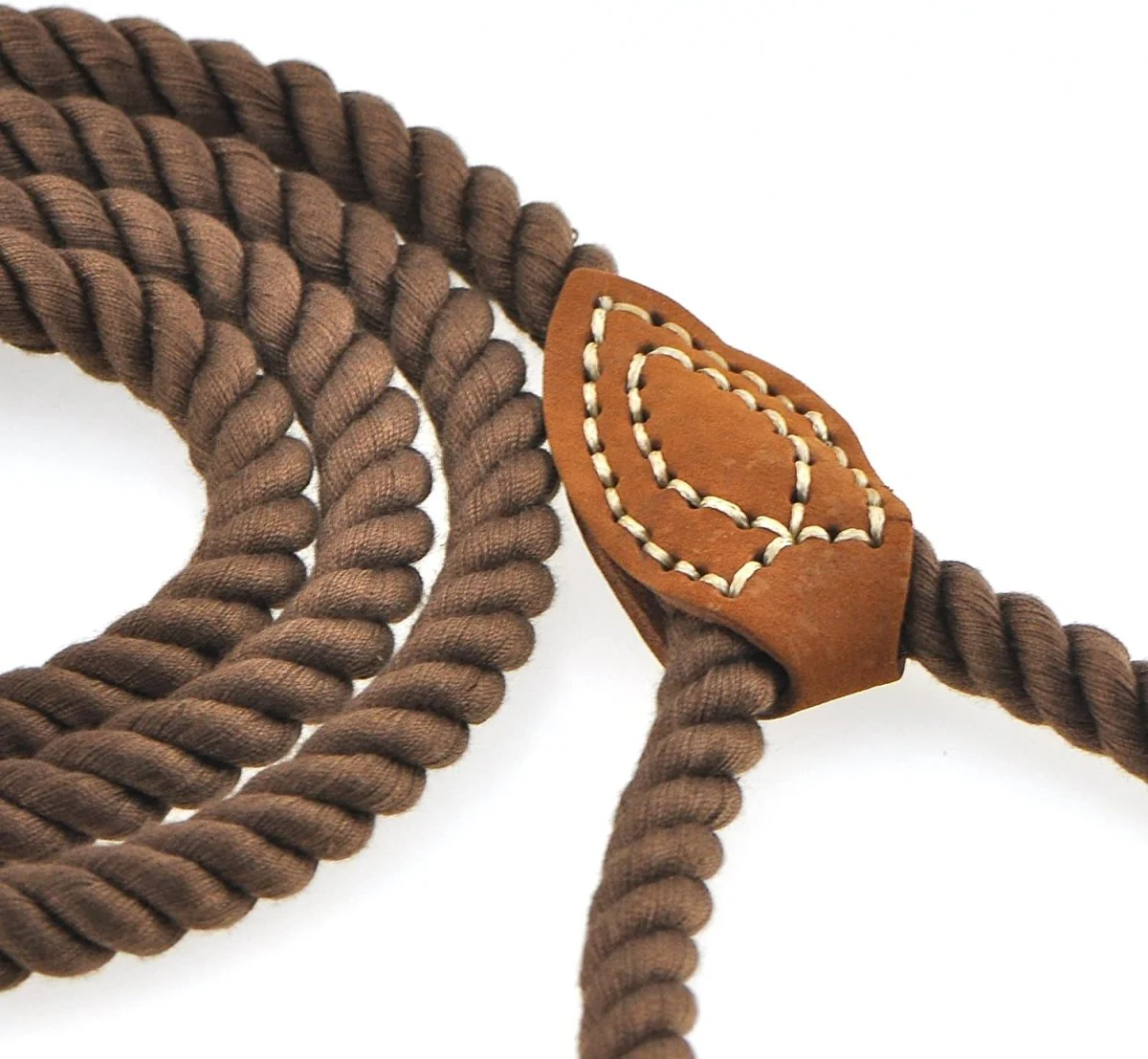 4 feet rope dog leach with lather handle - Image 5