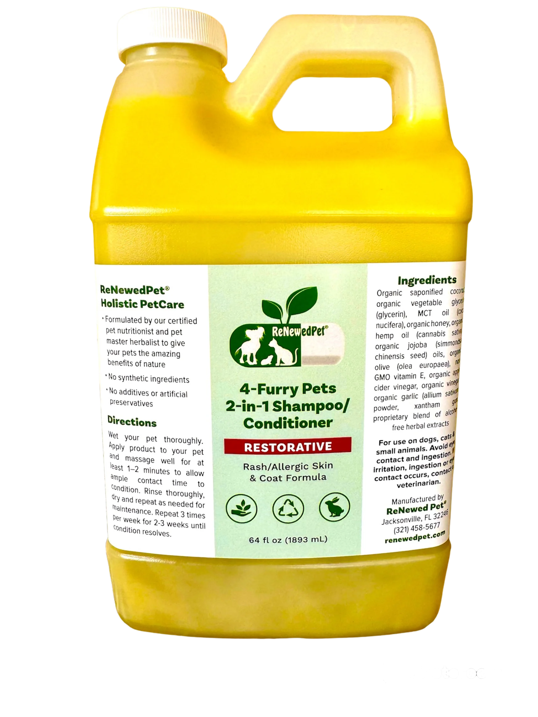4-FURRY PETS 2-IN-1 * RESTORATIVE SHAMPOO & CONDITIONER - Image 5