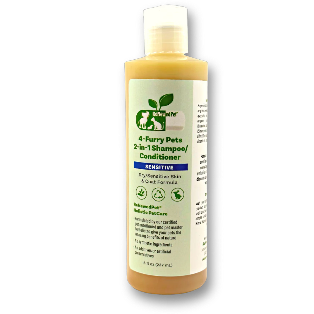 4-FURRY PETS 2-IN-1 *SENSITIVE SHAMPOO + CONDITIONER - Image 2