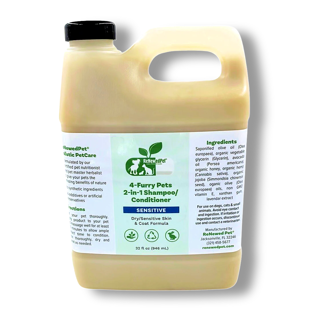 4-FURRY PETS 2-IN-1 *SENSITIVE SHAMPOO + CONDITIONER - Image 3
