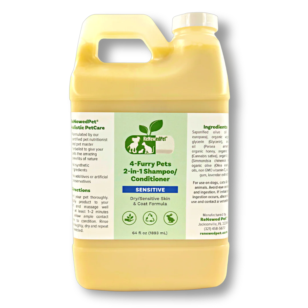 4-FURRY PETS 2-IN-1 *SENSITIVE SHAMPOO + CONDITIONER - Image 4
