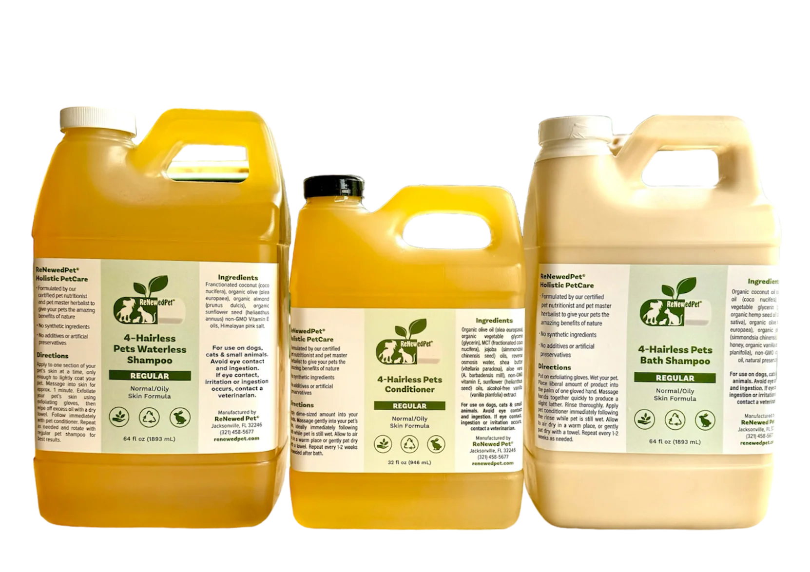 4-HAIRLESS PETS REGULAR SHAMPOO, WATERLESS SHAMPOO & CONDITIONER KIT - Image 5