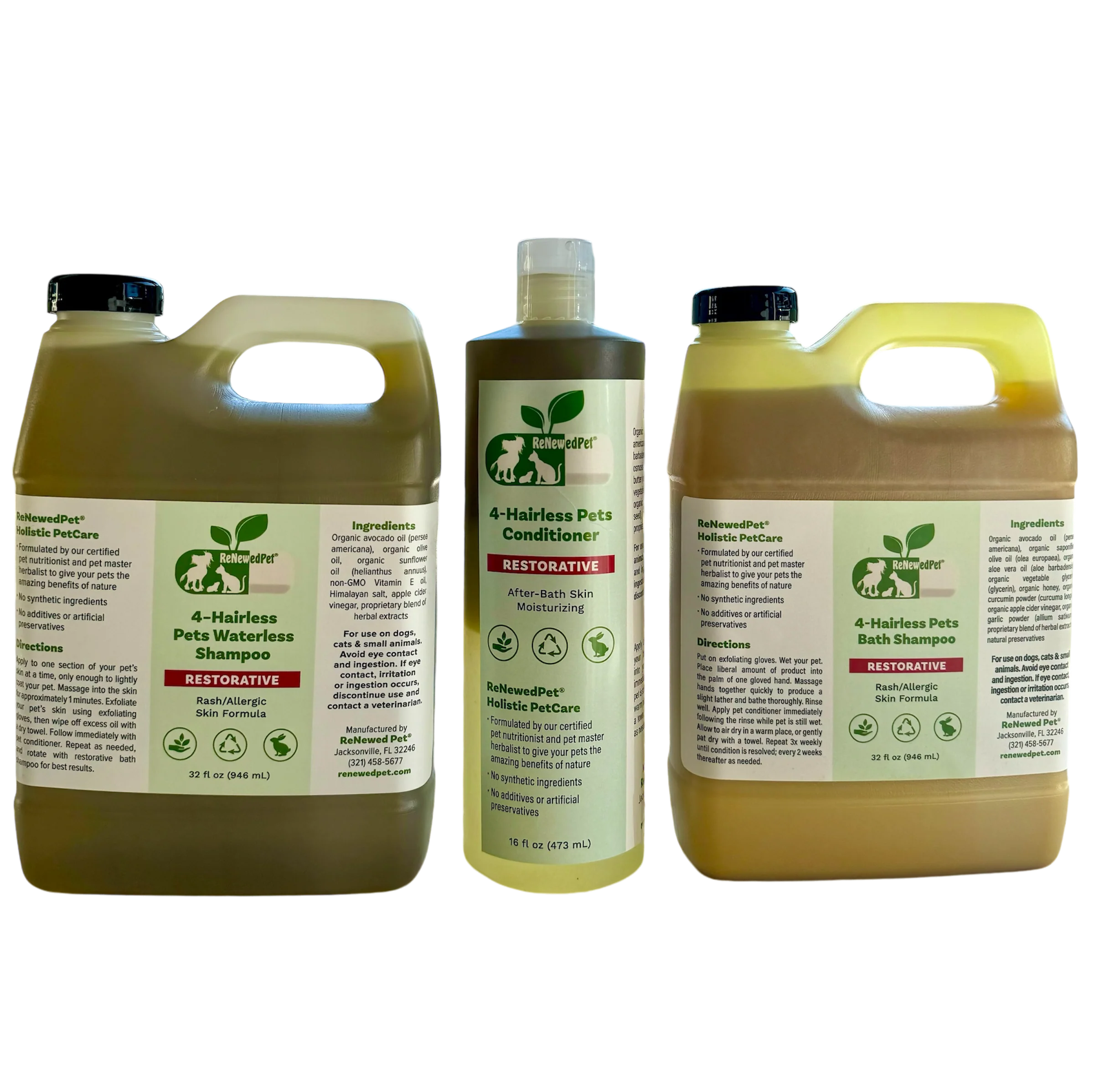 4-HAIRLESS PETS RESTORATIVE SHAMPOO, WATERLESS & CONDITIONER - Image 4