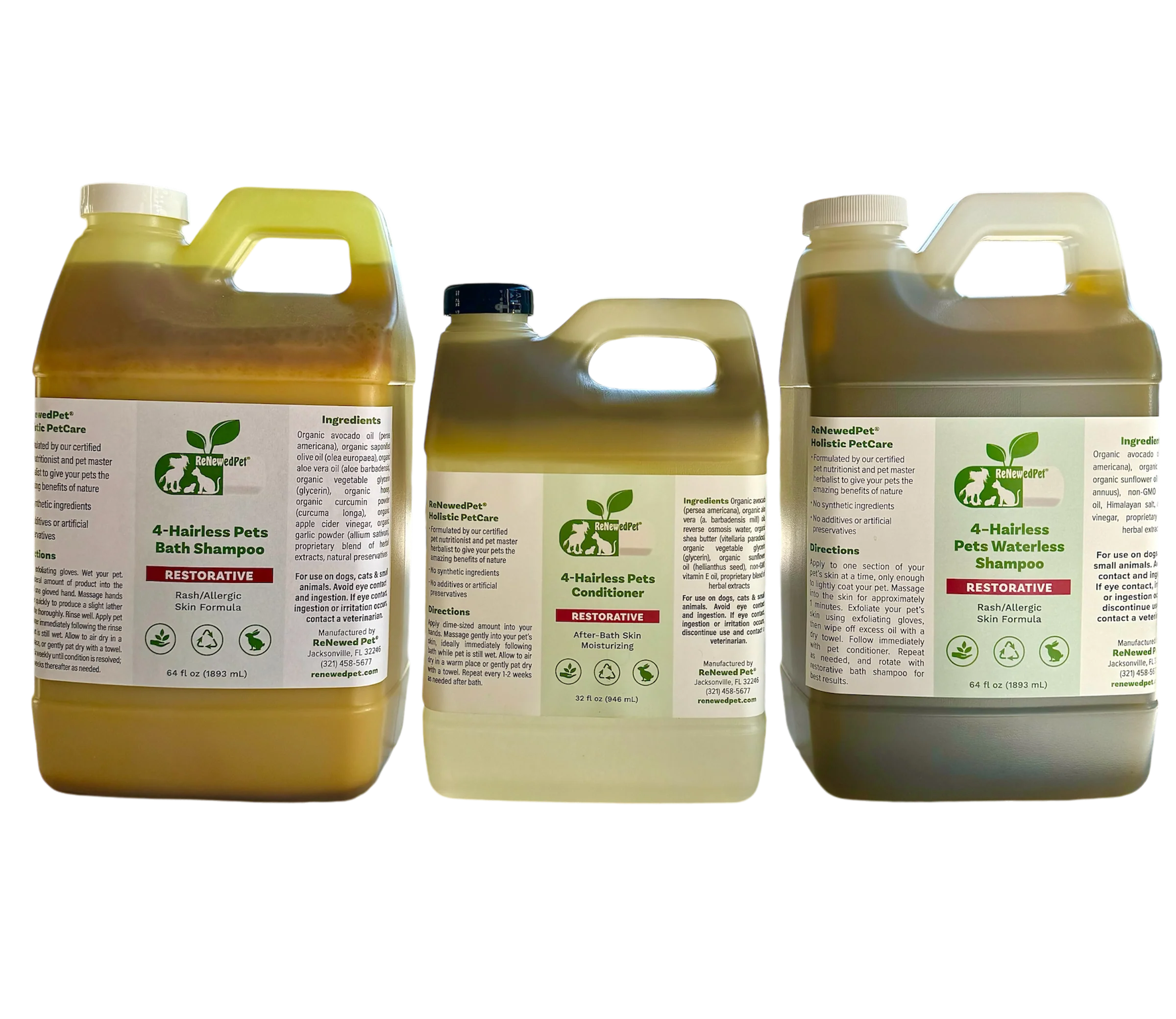 4-HAIRLESS PETS RESTORATIVE SHAMPOO, WATERLESS & CONDITIONER - Image 5