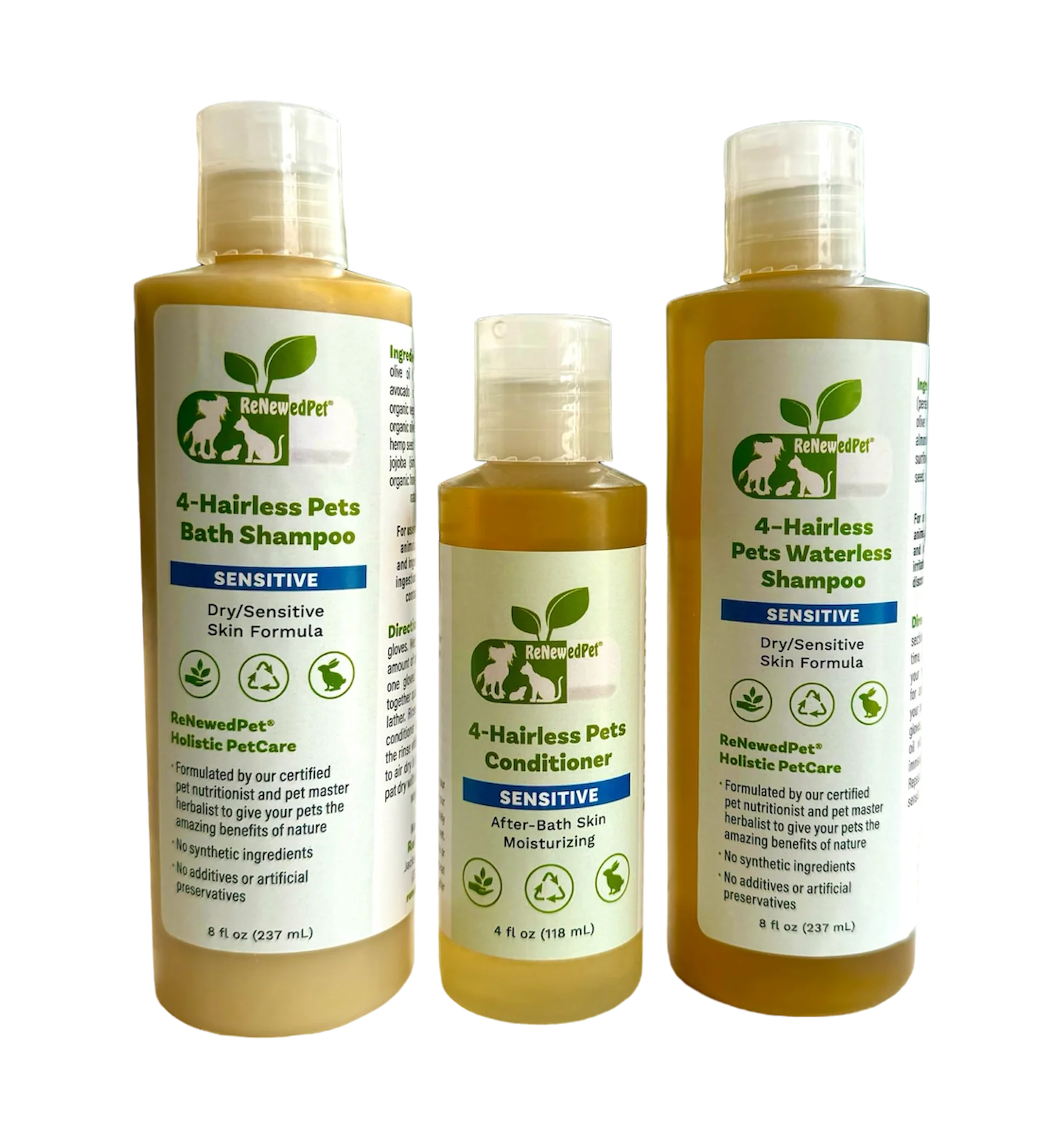 4-HAIRLESS PETS SENSITIVE SHAMPOO, WATERLESS & CONDITIONER KIT - Image 3