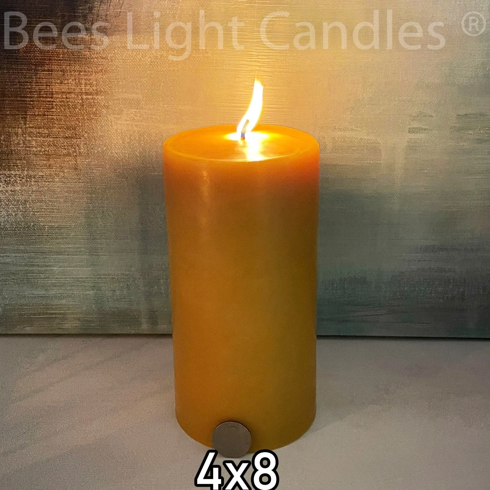 4 Inch Wide Beeswax Pillar Candle Set of 4x4+4x6+4x8 - Image 5