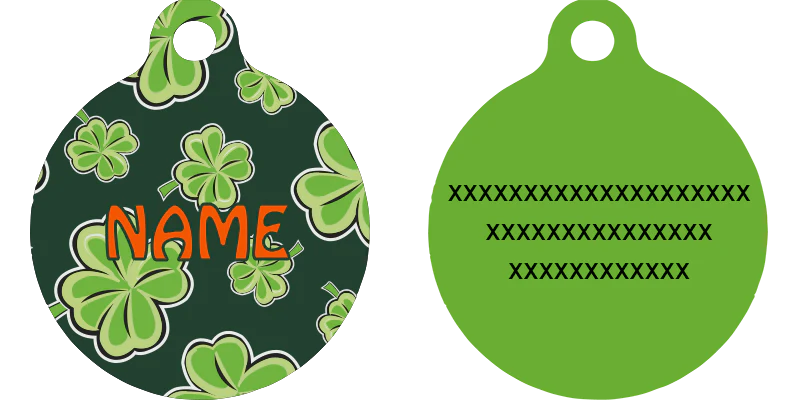 4 Leaf Clover HD Dog ID Tag - Image 2