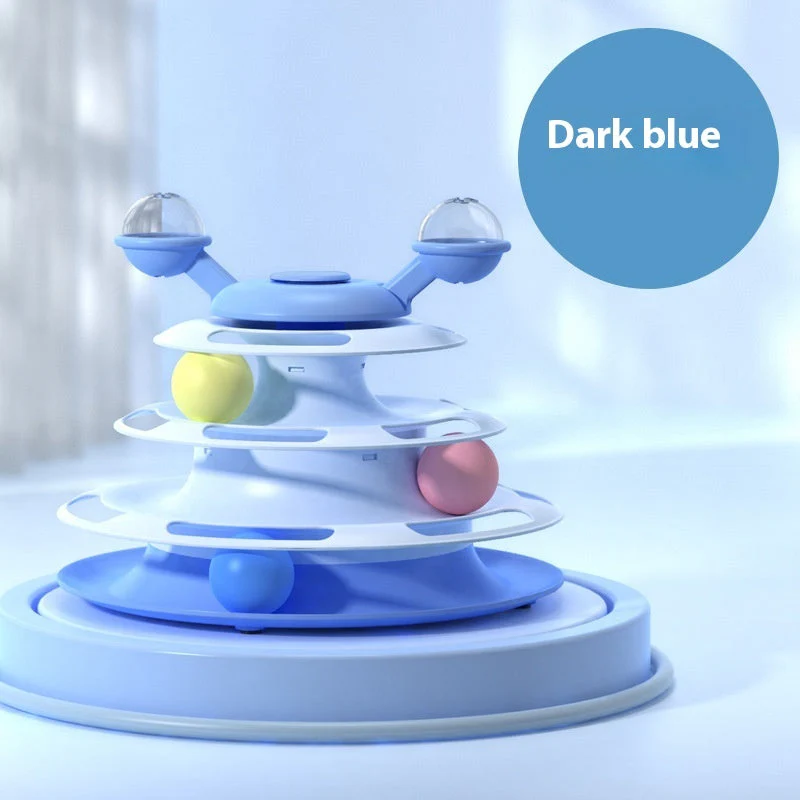 4 Levels Cat Toy Tower Turntable - Image 10