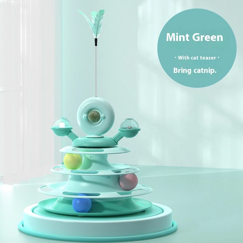 4 Levels Cat Toy Tower Turntable - Image 11
