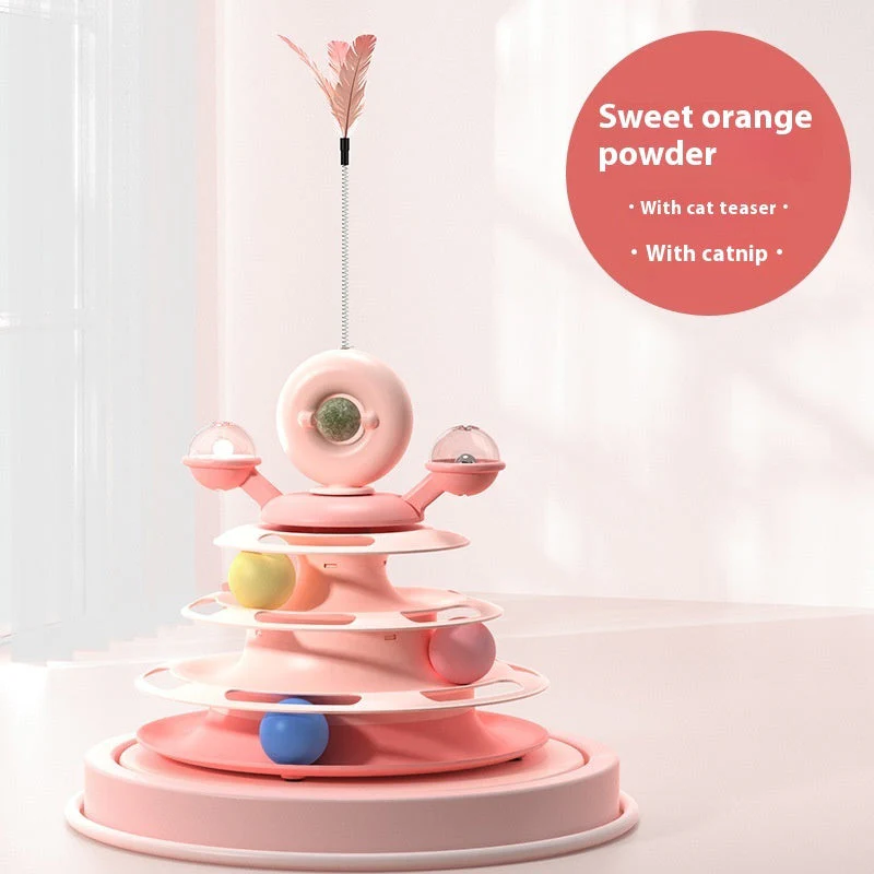 4 Levels Cat Toy Tower Turntable - Image 14