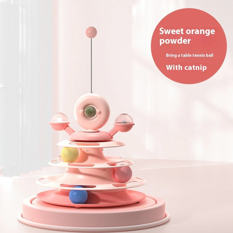 4 Levels Cat Toy Tower Turntable - Image 15