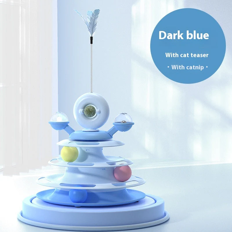 4 Levels Cat Toy Tower Turntable - Image 8
