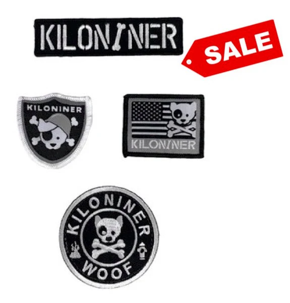 4 Pack - Mini Black and White Logo Patches - Image 2