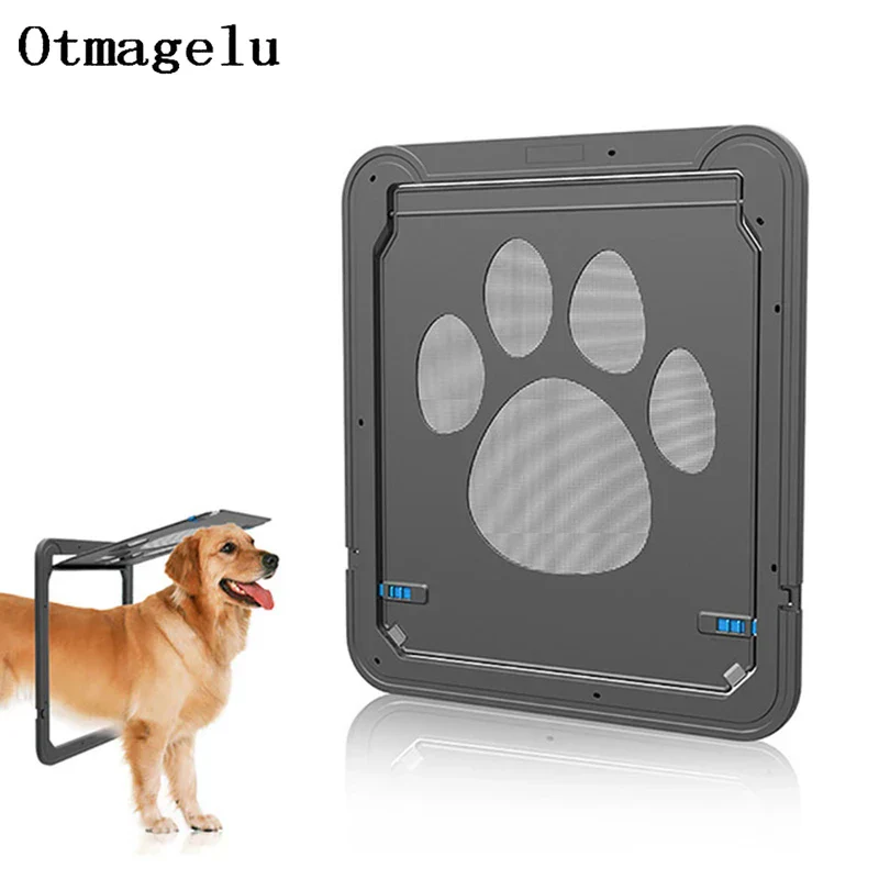 4-Way Lockable Pet Door – Durable Plastic Dog & Cat Flap for Screen Windows and Doors - Image 3