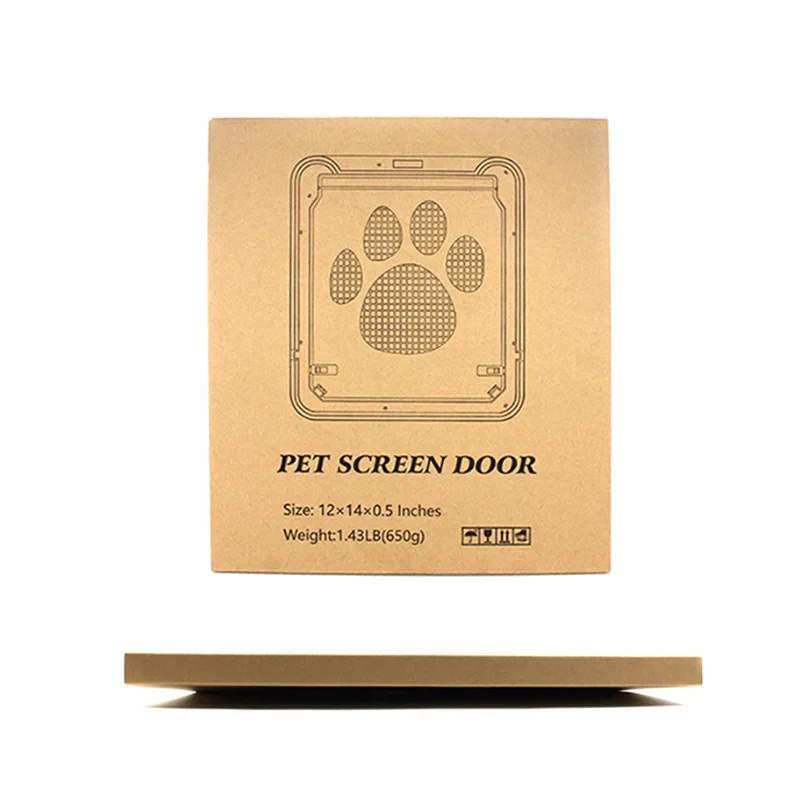 4-Way Lockable Pet Door – Durable Plastic Dog & Cat Flap for Screen Windows and Doors - Image 7