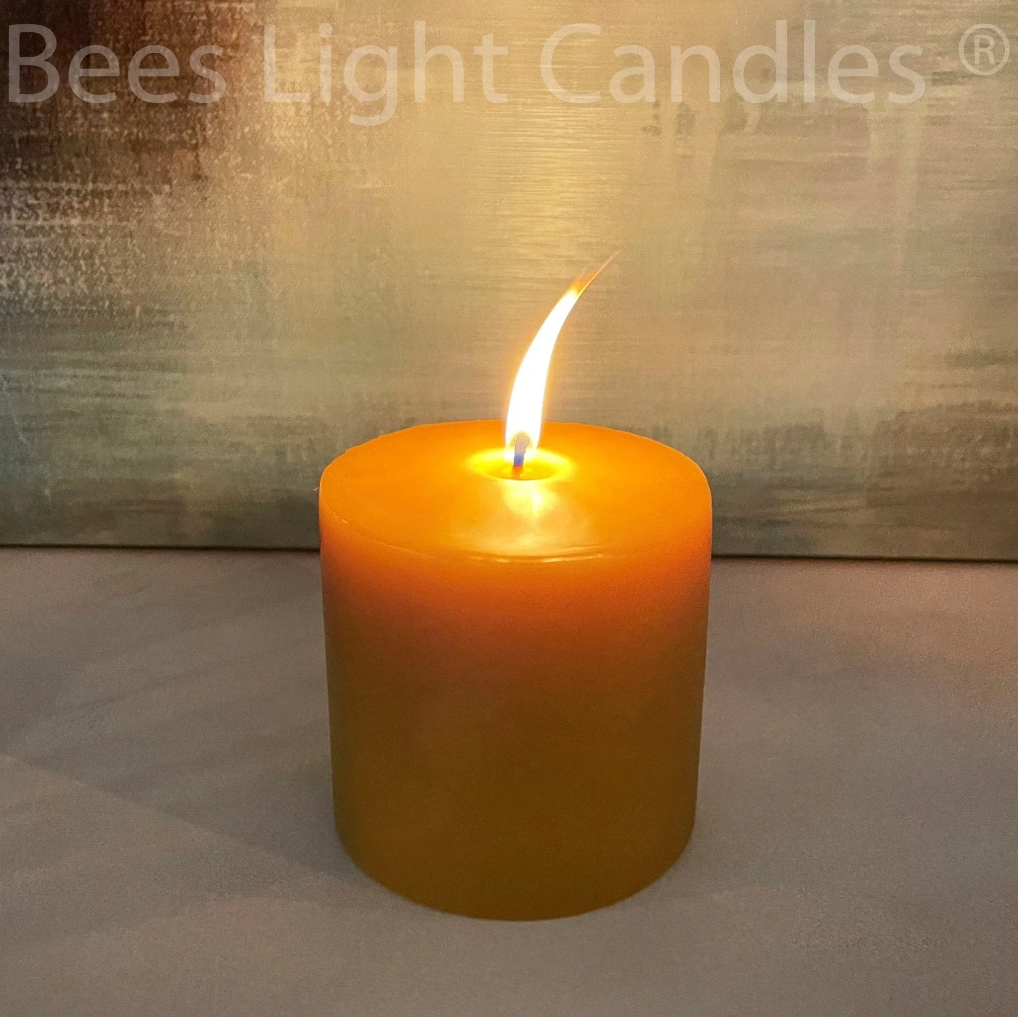 4" x 4" Beeswax Pillar Candles - Image 2