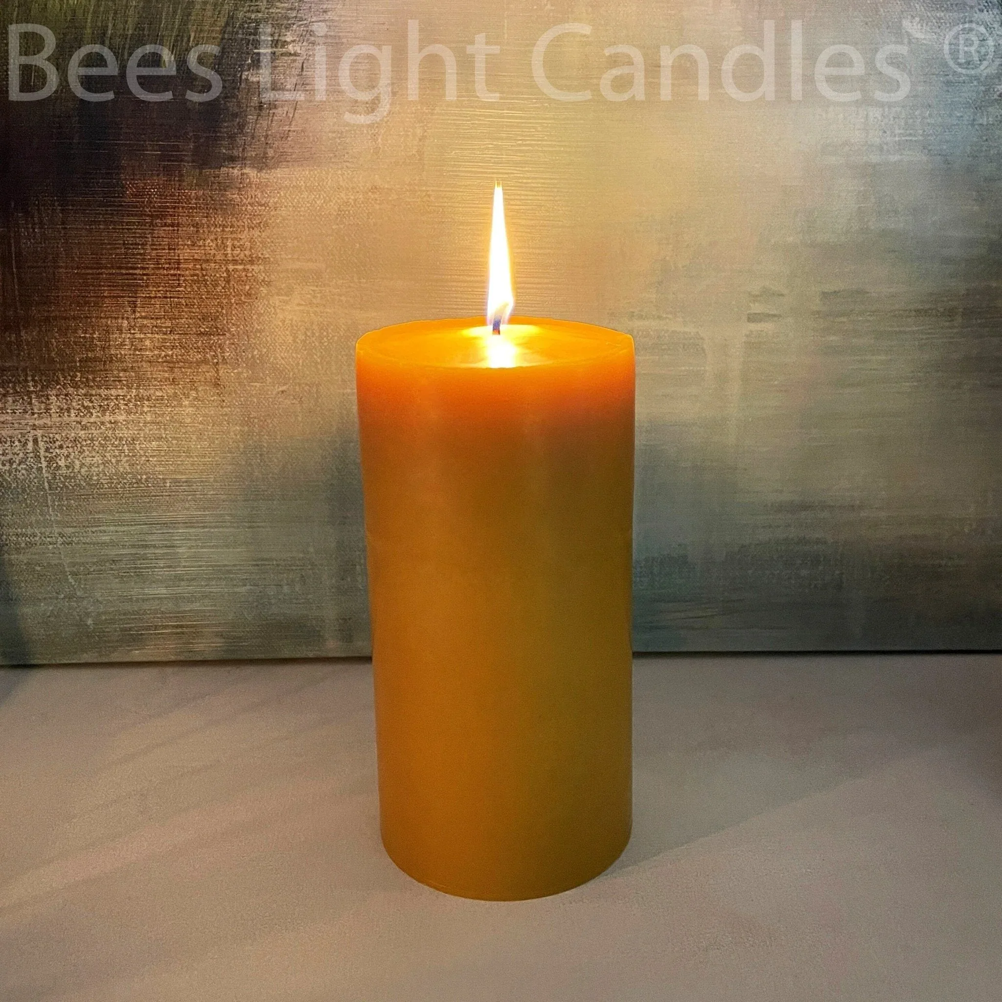 4" x 8" Beeswax Pillar Candles - Image 2