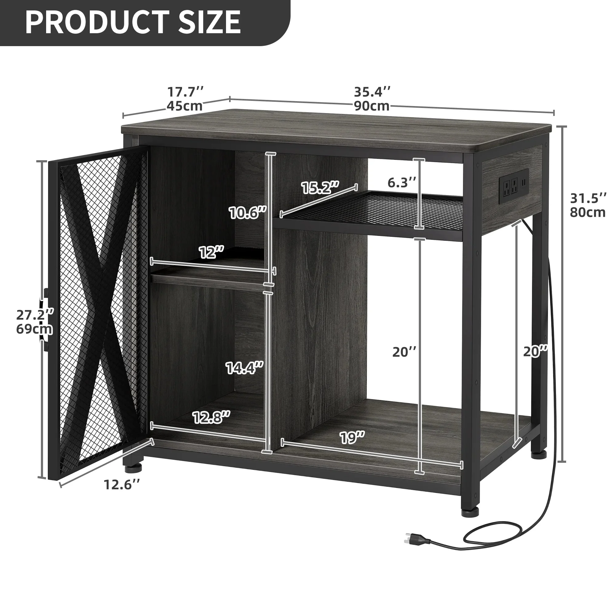 40-50 gallons Fish Tank Stand with Power Outlets - Image 5