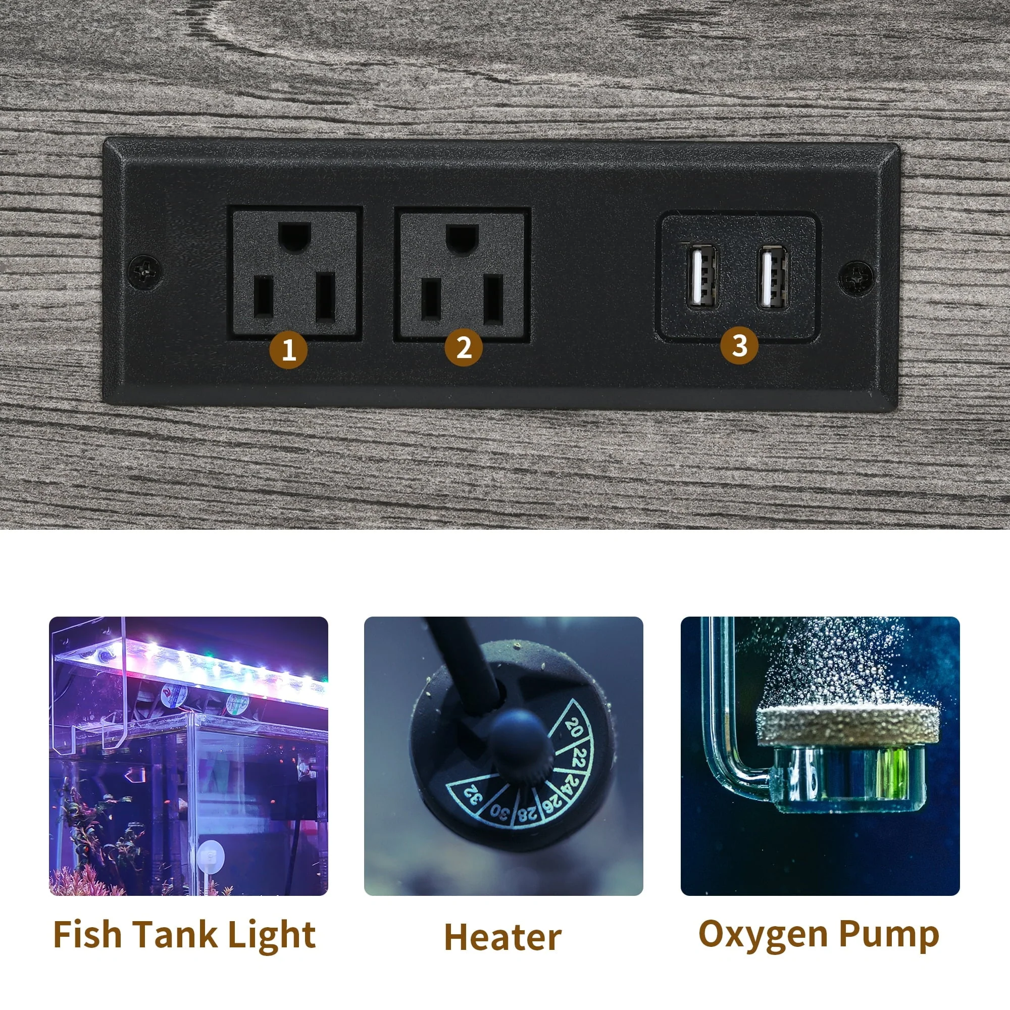 40-50 gallons Fish Tank Stand with Power Outlets - Image 6