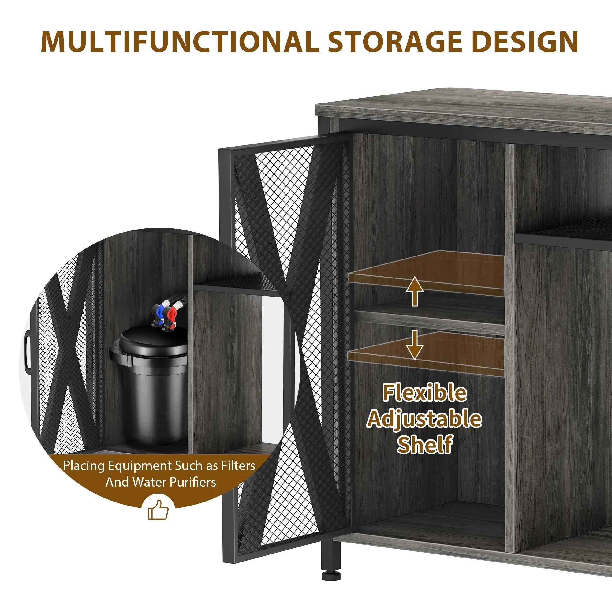 40-50 gallons Fish Tank Stand with Power Outlets - Image 7