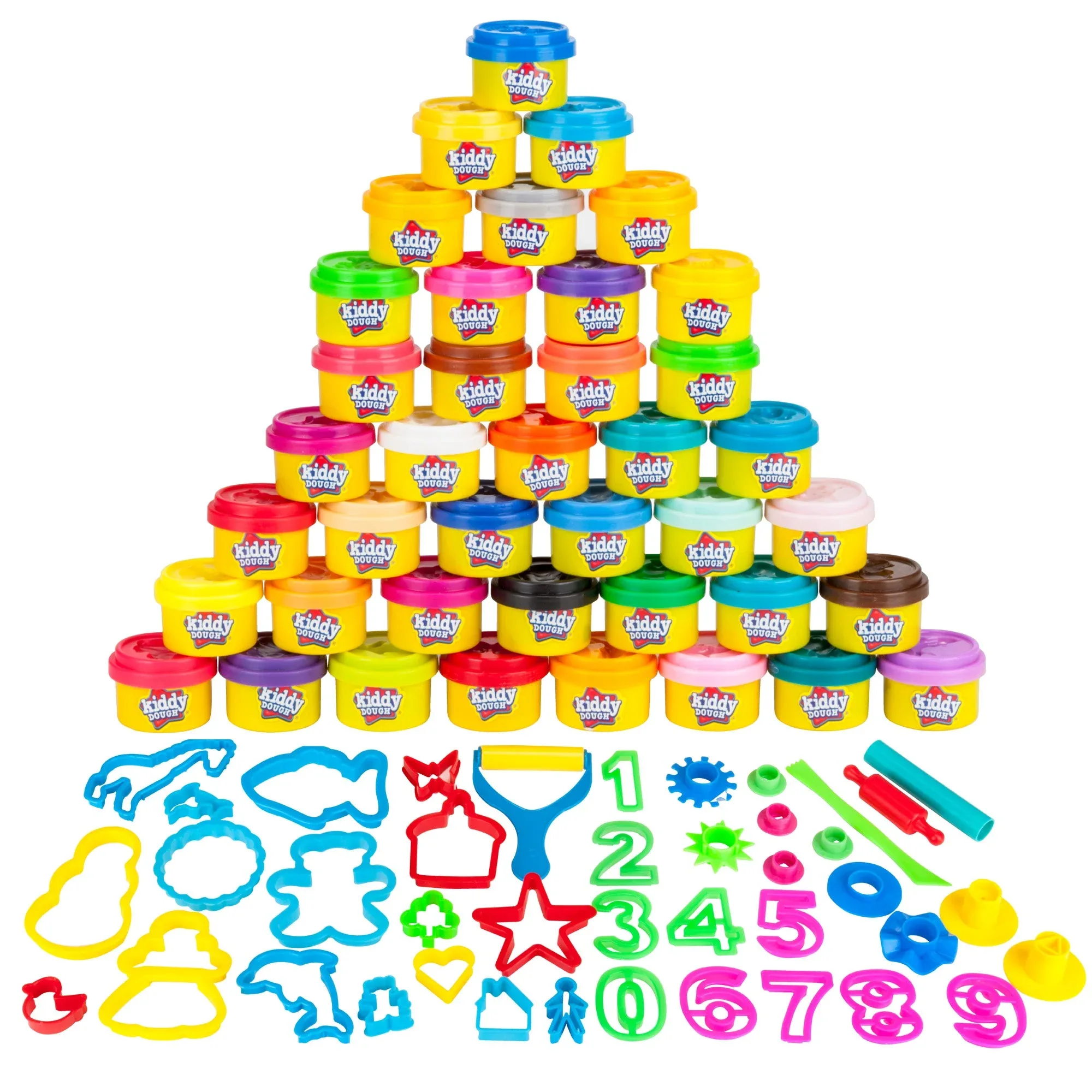 40 Pack Of Party Favors Play Dough + 40 Dough Tools - Bulk Party Pack - Image 2