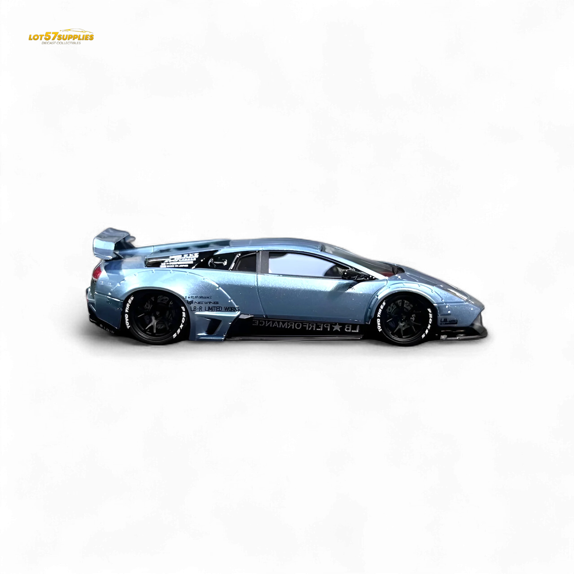 404ERROR Lamborghini Murcielago LBWK Ice Blue 1:64 - Image 2