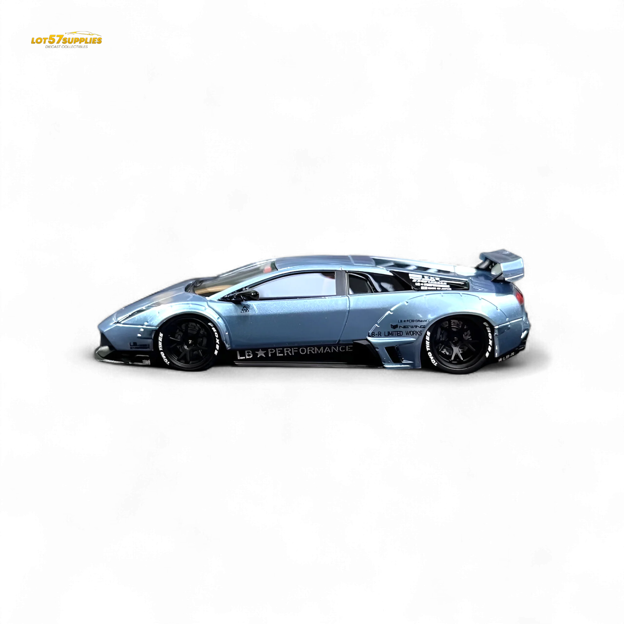404ERROR Lamborghini Murcielago LBWK Ice Blue 1:64 - Image 3