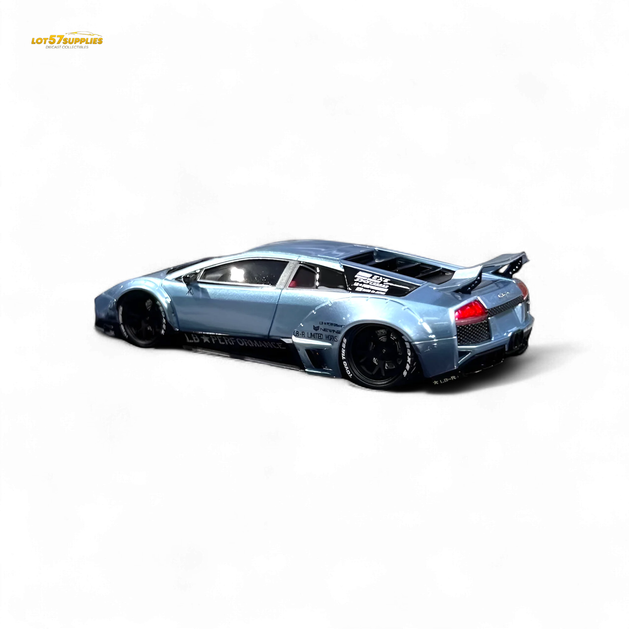 404ERROR Lamborghini Murcielago LBWK Ice Blue 1:64 - Image 4