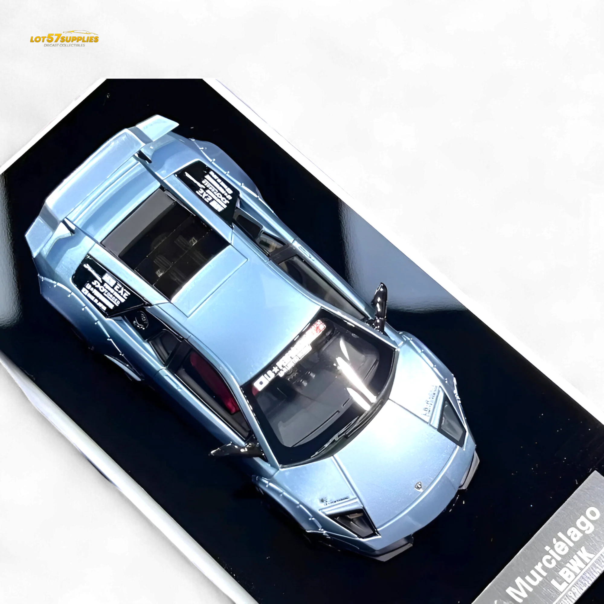 404ERROR Lamborghini Murcielago LBWK Ice Blue 1:64 - Image 5