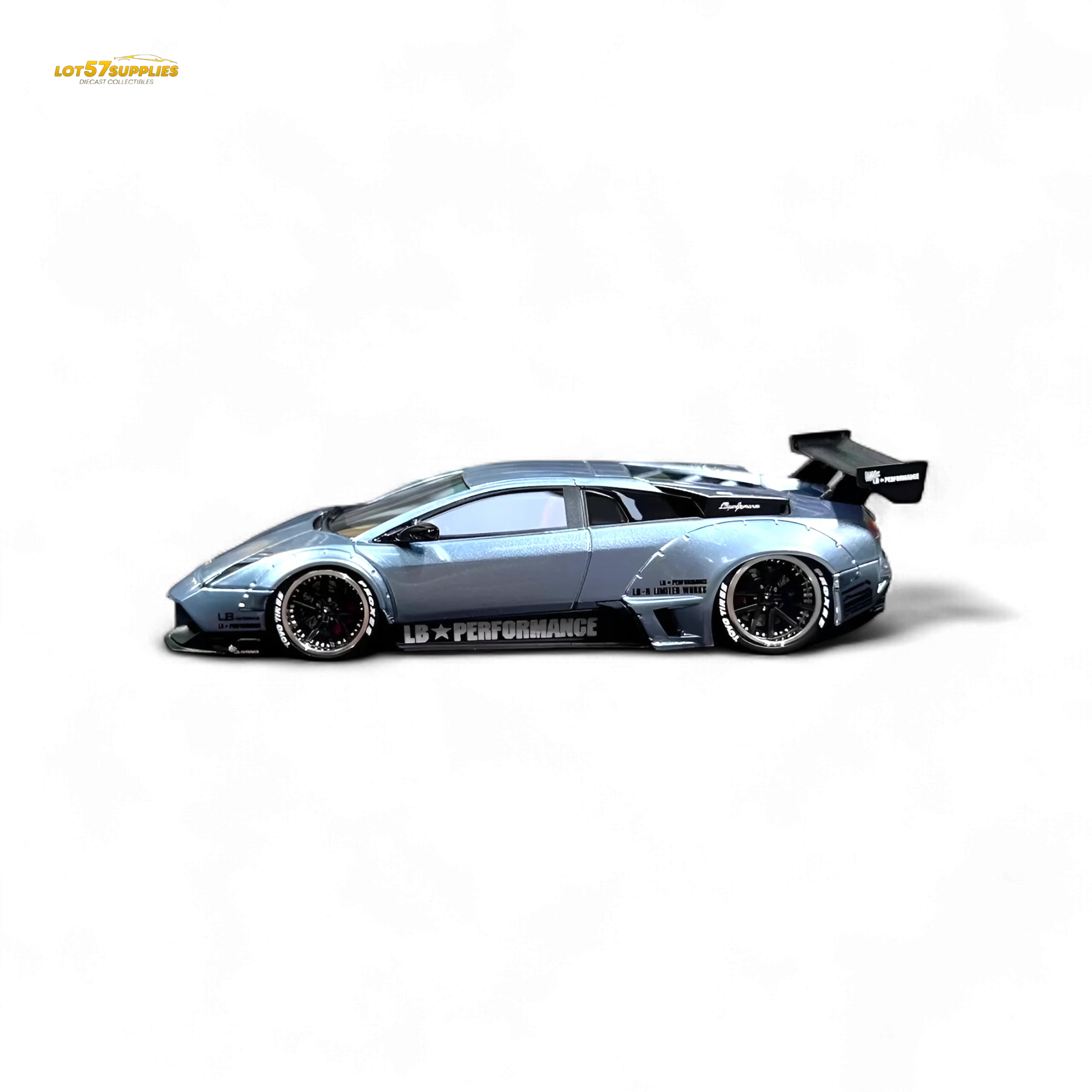 404ERROR Lamborghini Murcielago LBWK Ice Blue 1:64 - Image 3