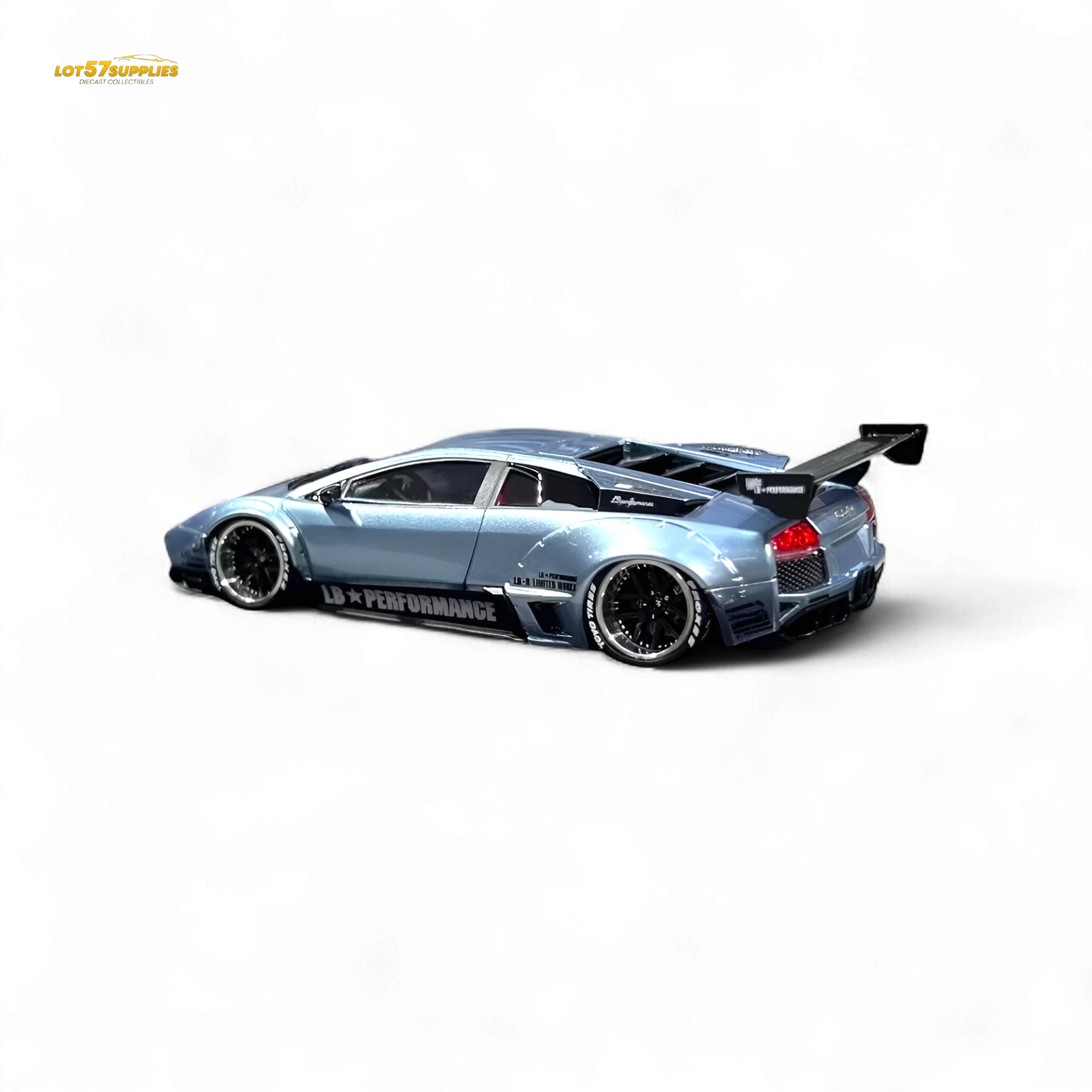 404ERROR Lamborghini Murcielago LBWK Ice Blue 1:64 - Image 4