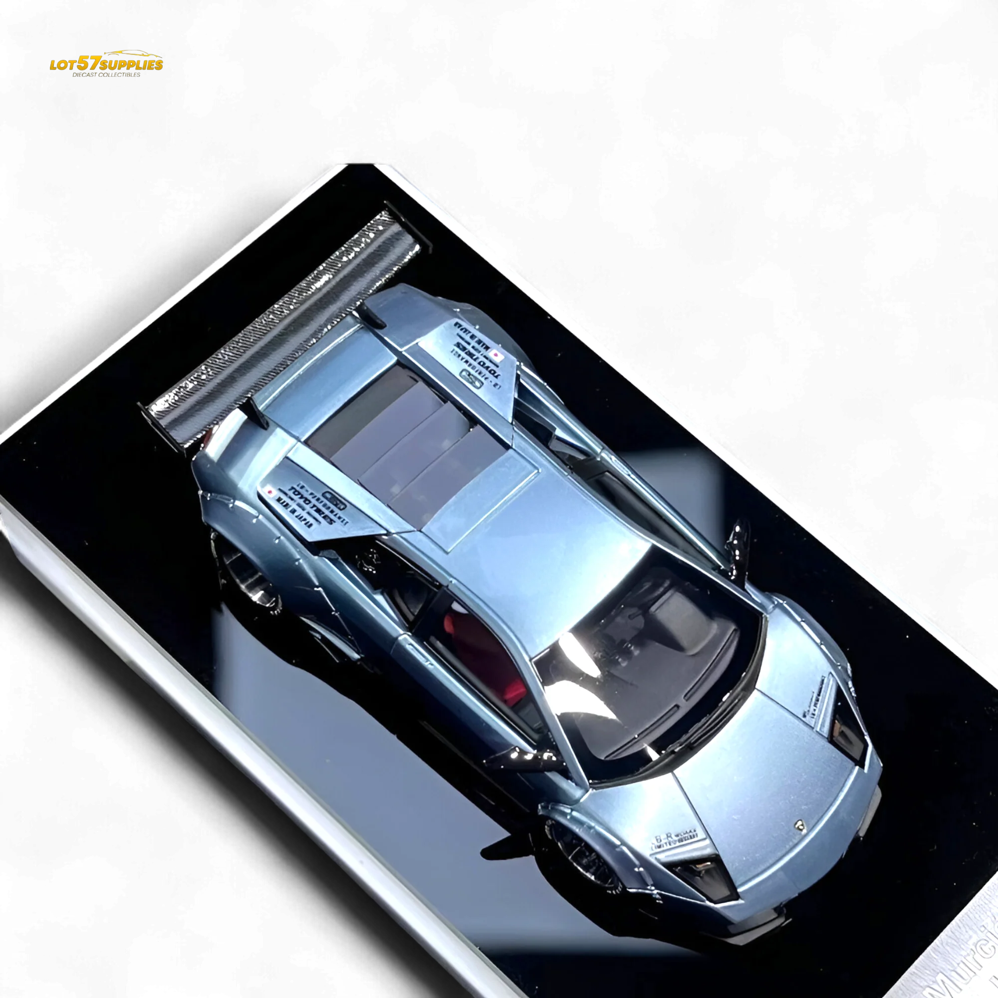 404ERROR Lamborghini Murcielago LBWK Ice Blue 1:64 - Image 5