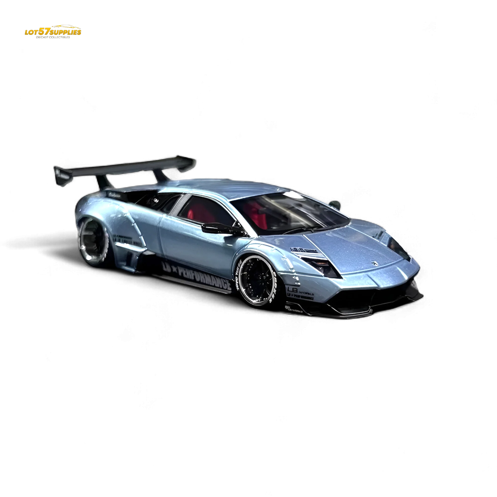 404ERROR Lamborghini Murcielago LBWK Ice Blue 1:64 - Image 6