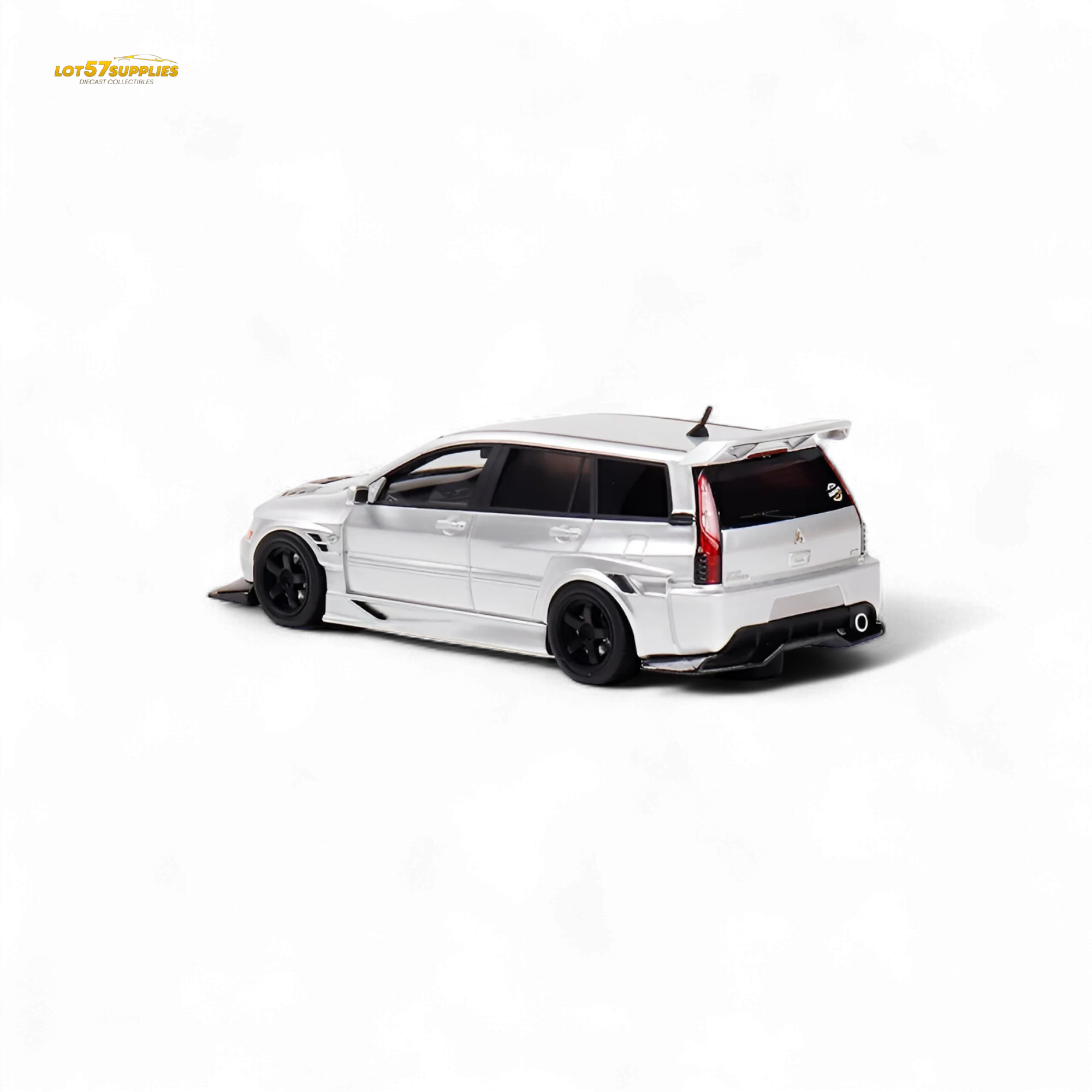404ERROR Mitsubishi Lancer EVO 9 Wagon Glossy Silver 1:64 - Image 2