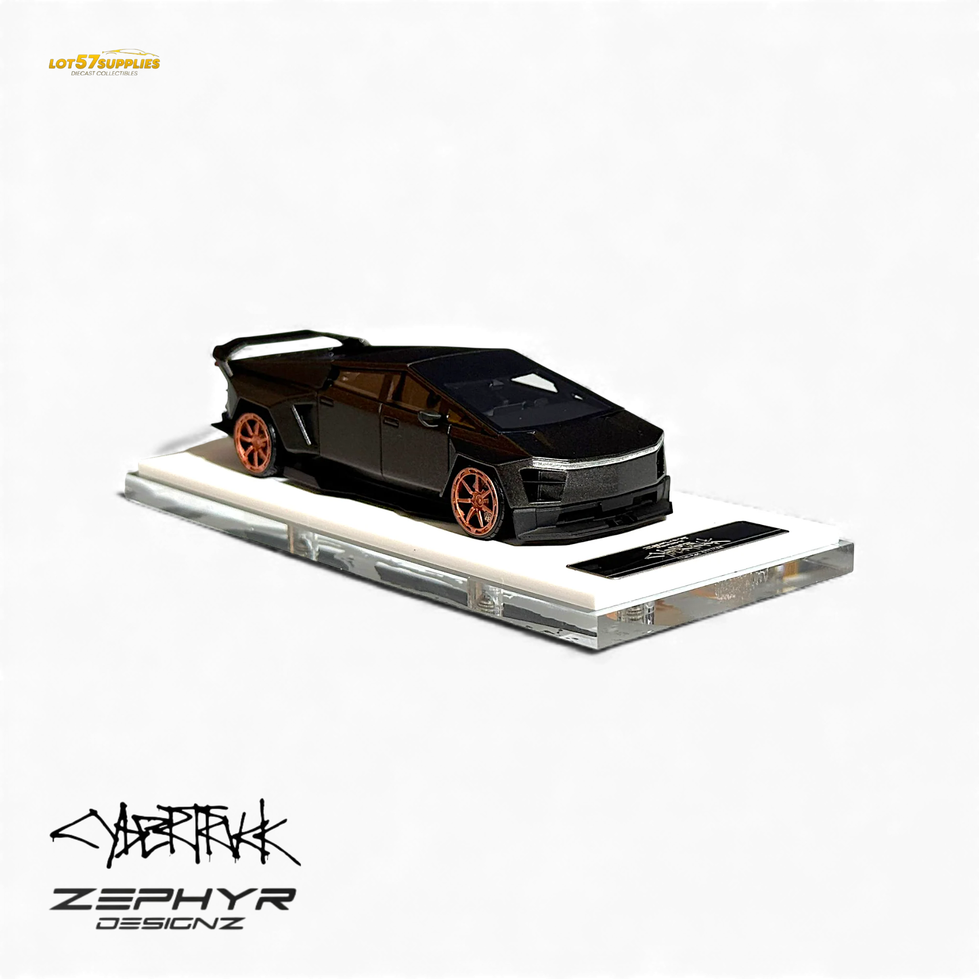 404ERROR Tesla Cybertruck Custom Widebody - Matte Gray 1:64 - Image 4