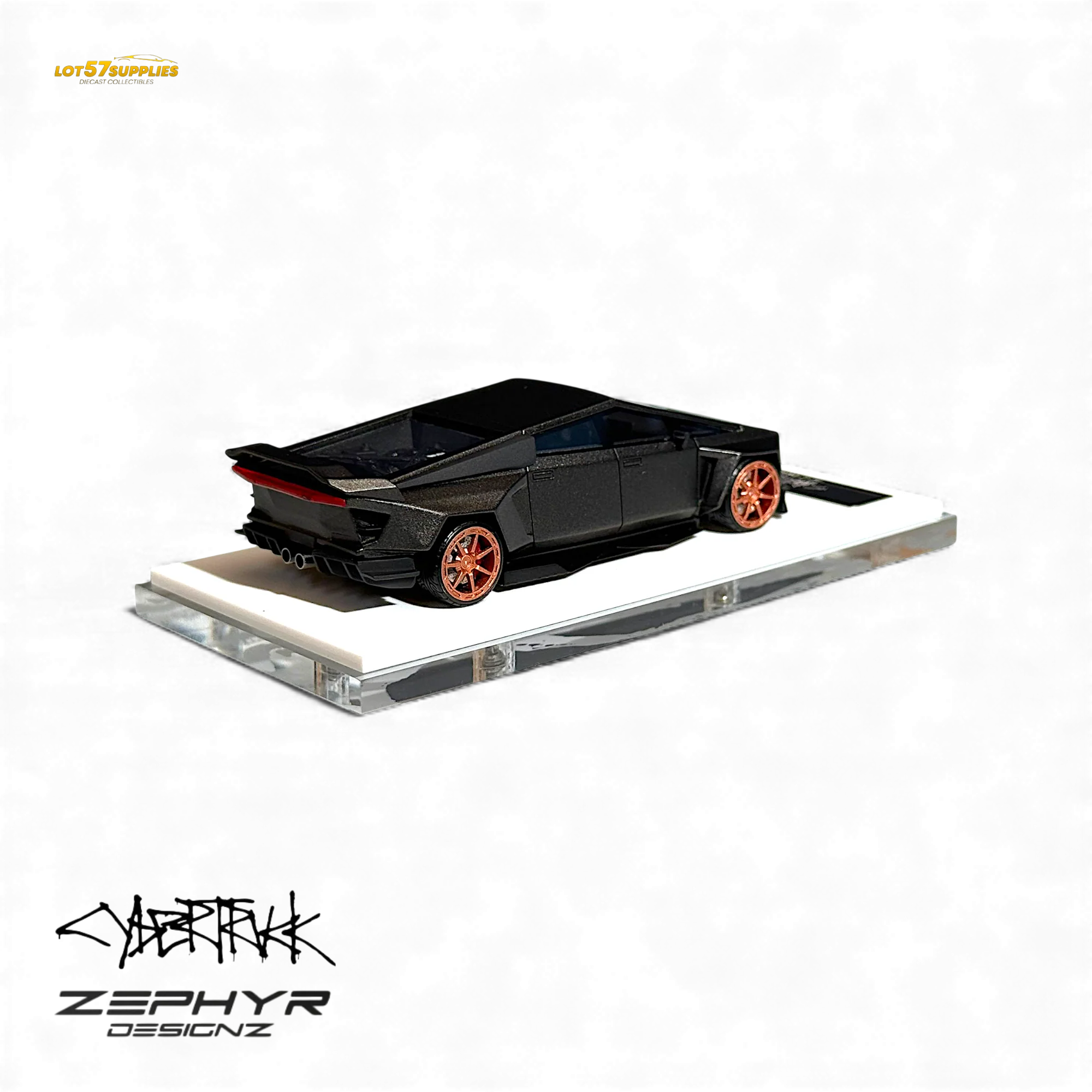 404ERROR Tesla Cybertruck Custom Widebody - Matte Gray 1:64 - Image 5