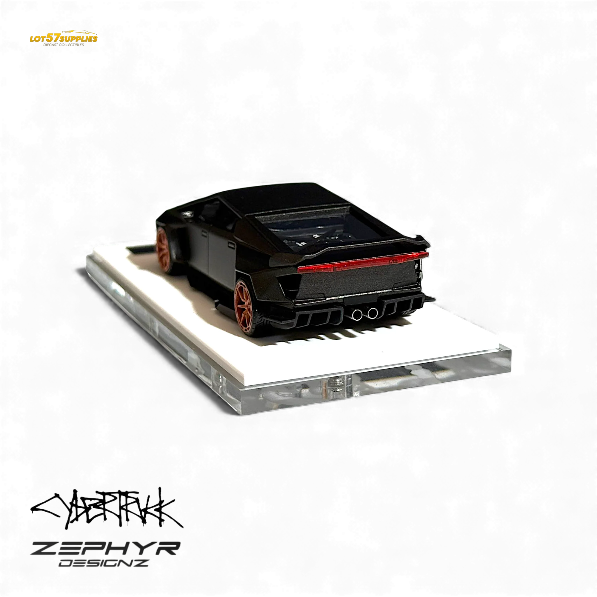 404ERROR Tesla Cybertruck Custom Widebody - Matte Gray 1:64 - Image 6