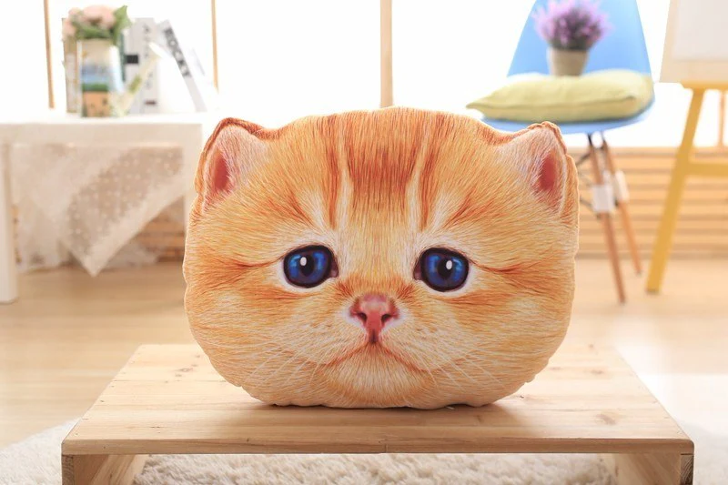 40cm&50cm Cat Pillow Car Cushion Creative Stuffed Cute Cat shape Nap pillow Cute seat cushion Plush Toys Animal Pillow - Image 3