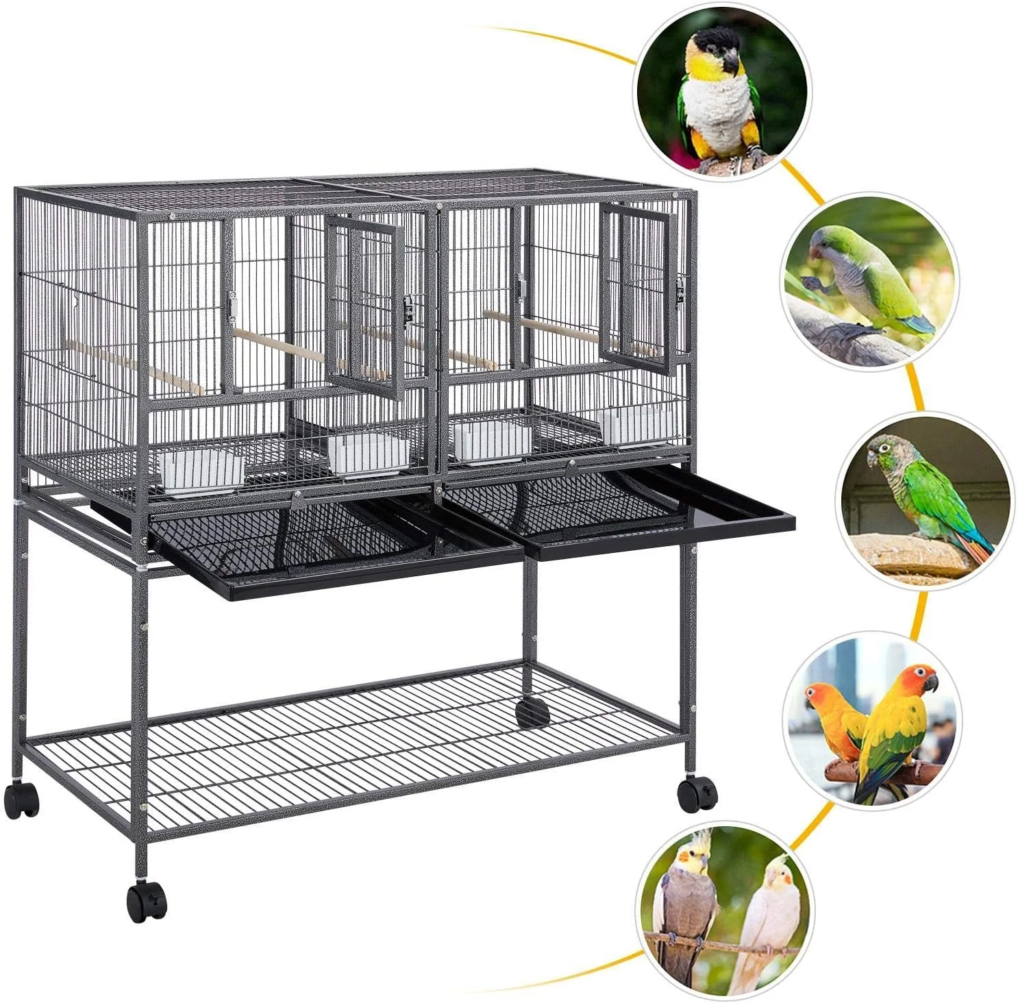 41.5" Stackable Divided Breeder for Bird - Image 3