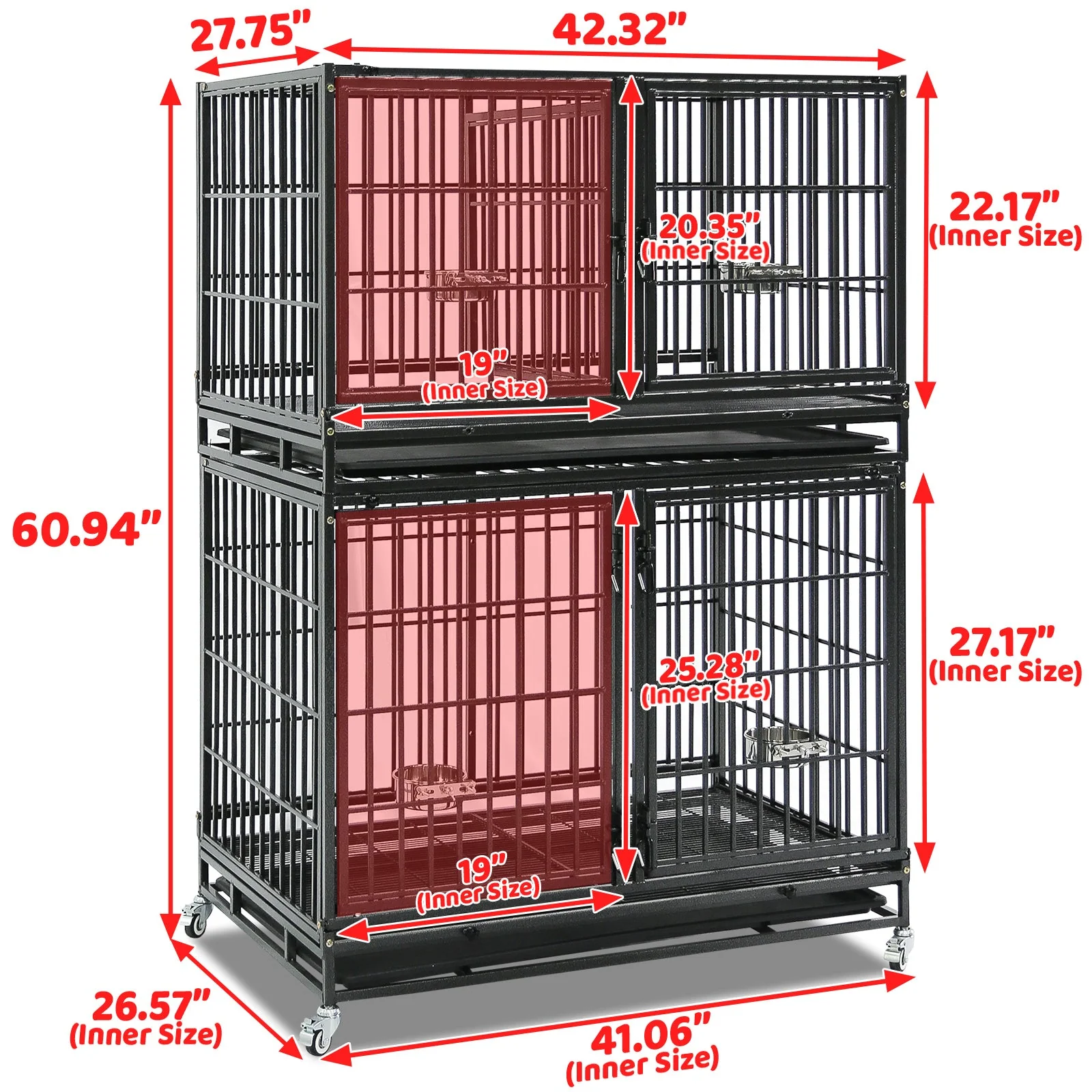 42" Collapsible Dog Crate 43ST - Image 2