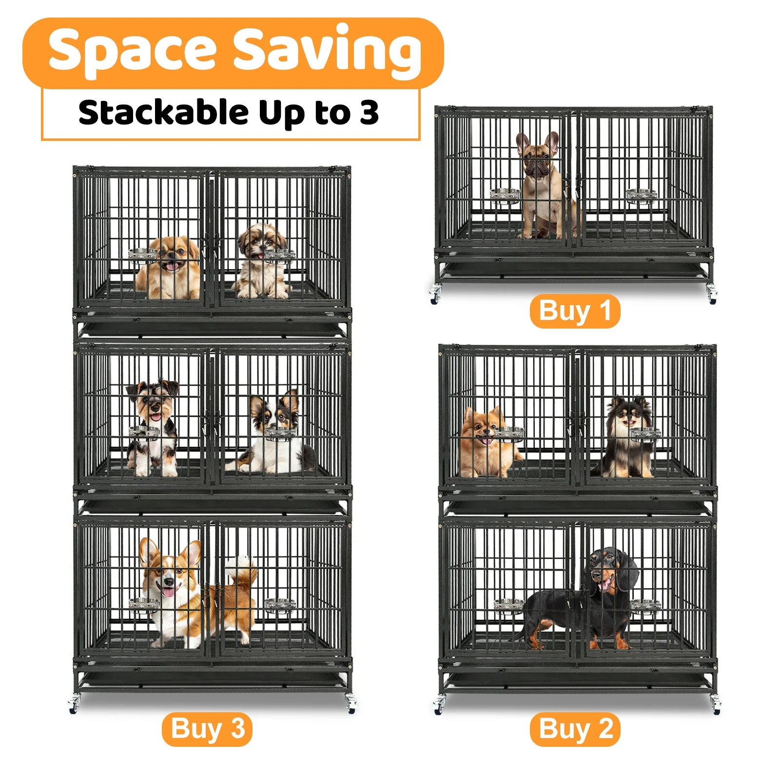 42" Collapsible Dog Crate 43ST - Image 5