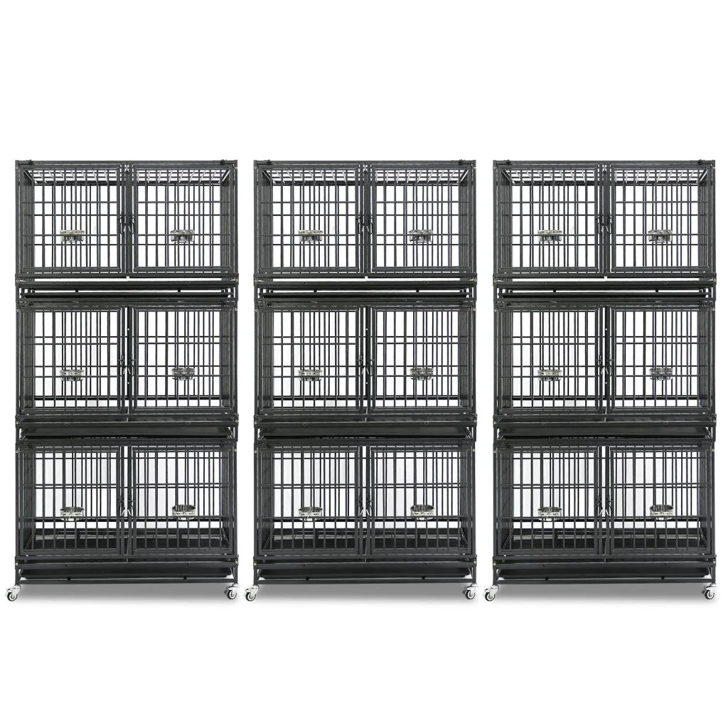 42" Stackable Dog Crate with Divider 43T (Standard Height) - Image 11