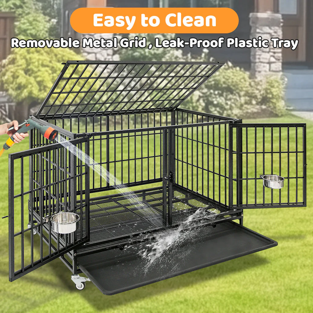 42" Stackable Dog Crate with Divider 43T (Standard Height) - Image 5