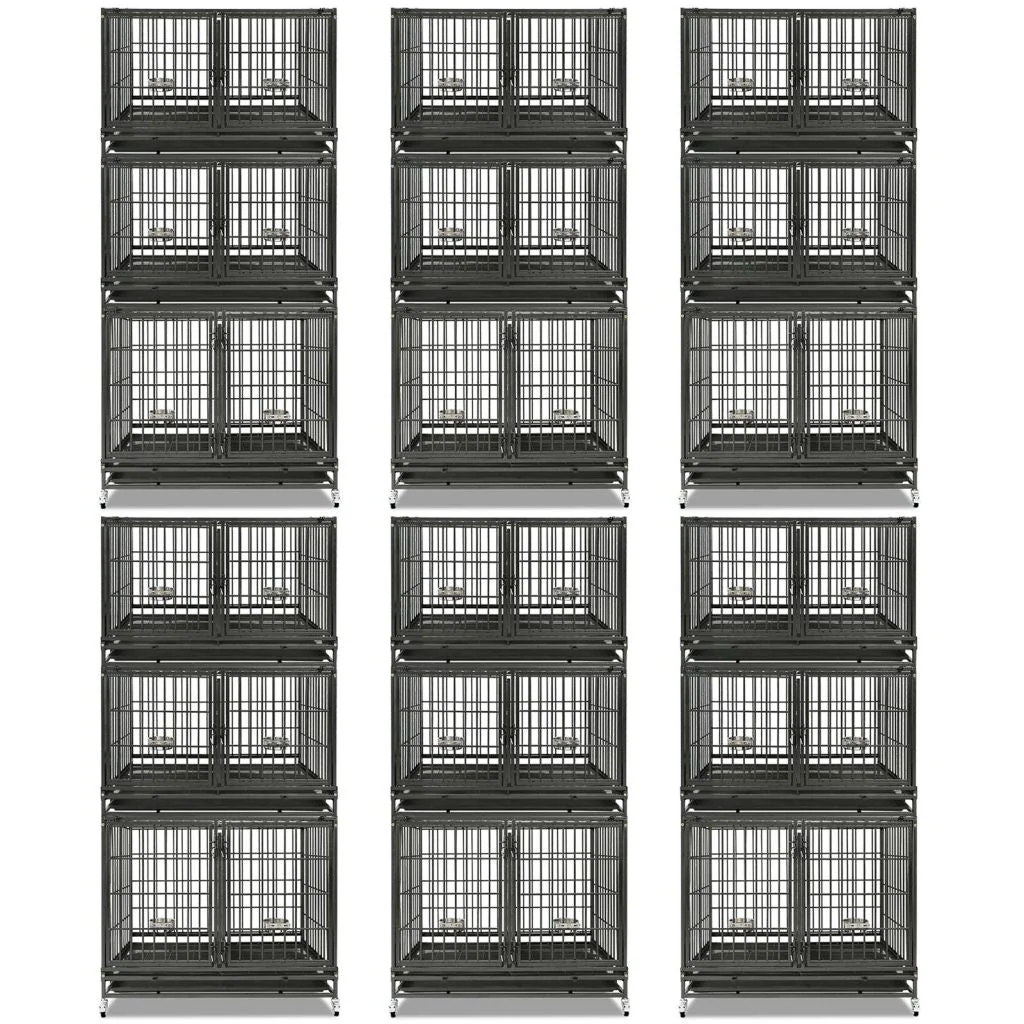 43" Three-Tier Foldable Dog Crate 43TTS - Image 12