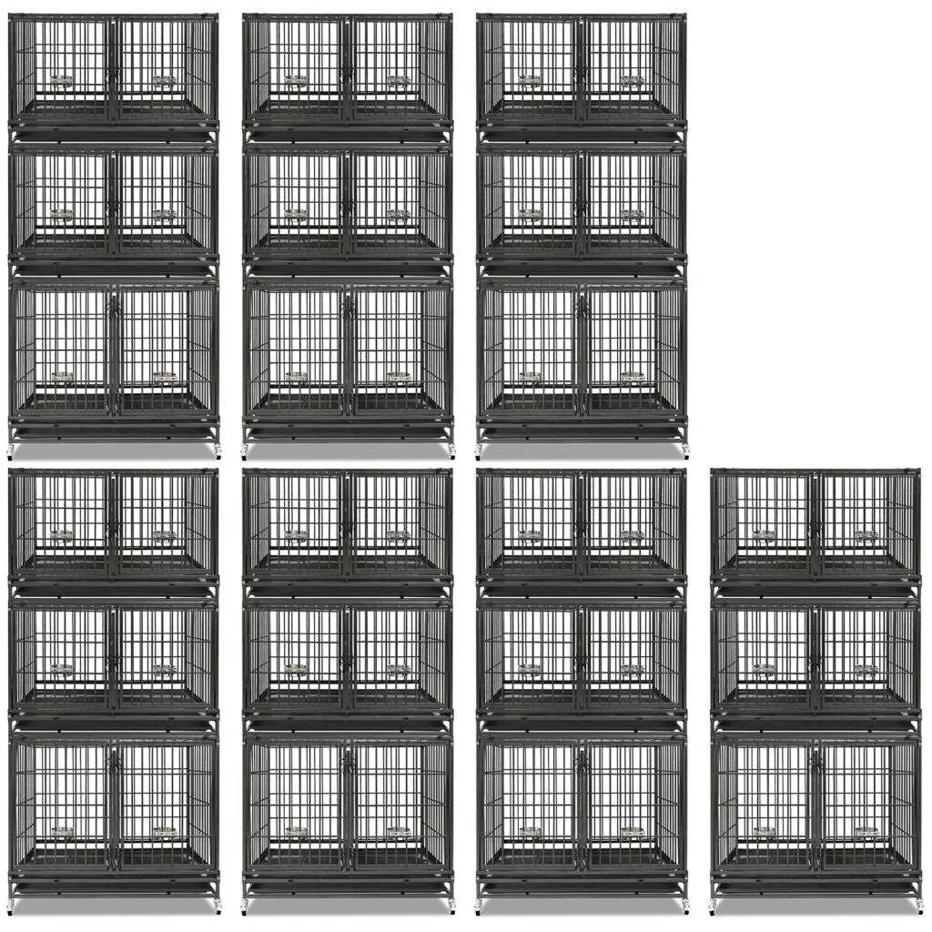 43" Three-Tier Foldable Dog Crate 43TTS - Image 13