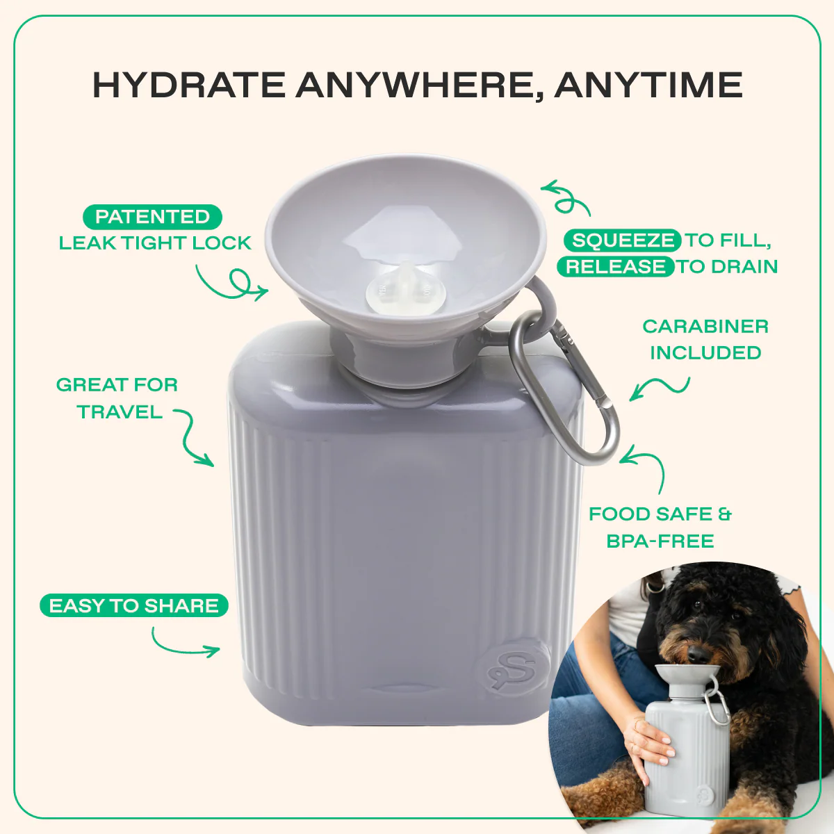 44oz Original Dog Travel Water Bottle - Image 11