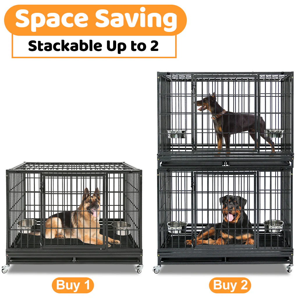 48" Heavy Duty Dog Cage for XL/XXL Dogs 481D - Image 4
