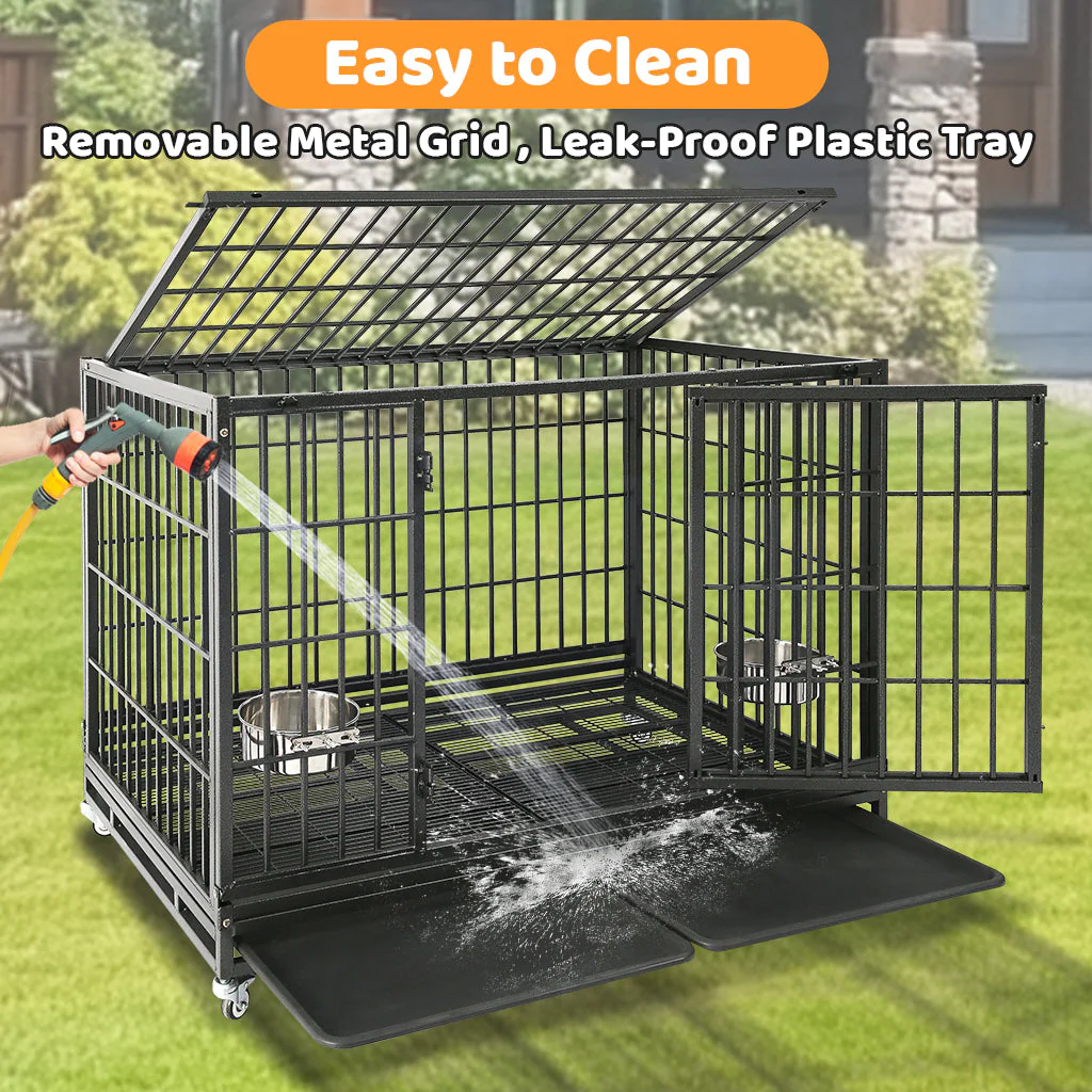48" Heavy Duty Dog Cage for XL/XXL Dogs 481D - Image 6