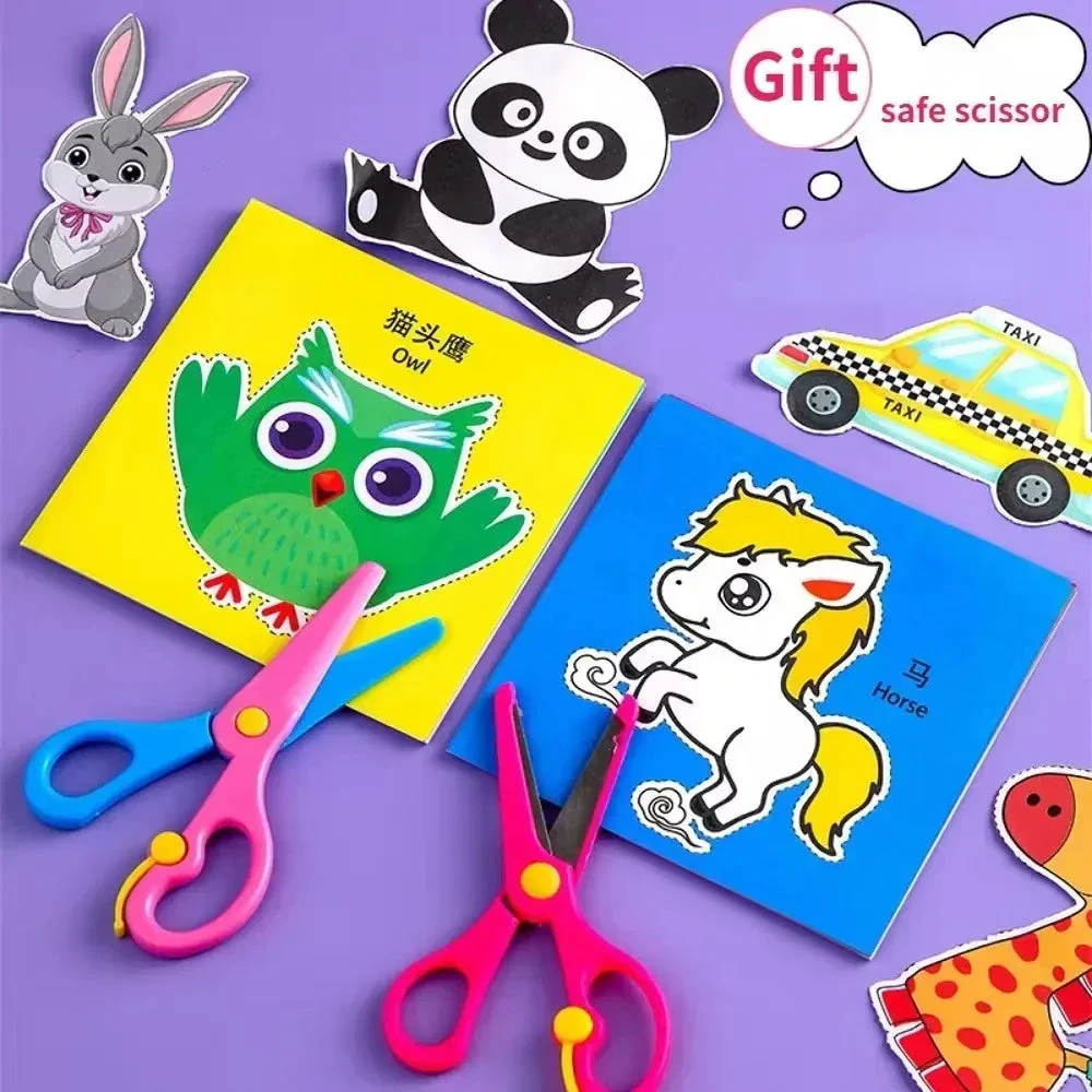 48Pcs Kids Craft Paper Cut Book - DIY Cartoon Scrapbooking & Educational Toys - Image 2